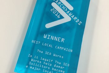 uk search awards 2016 best local campaign trophy