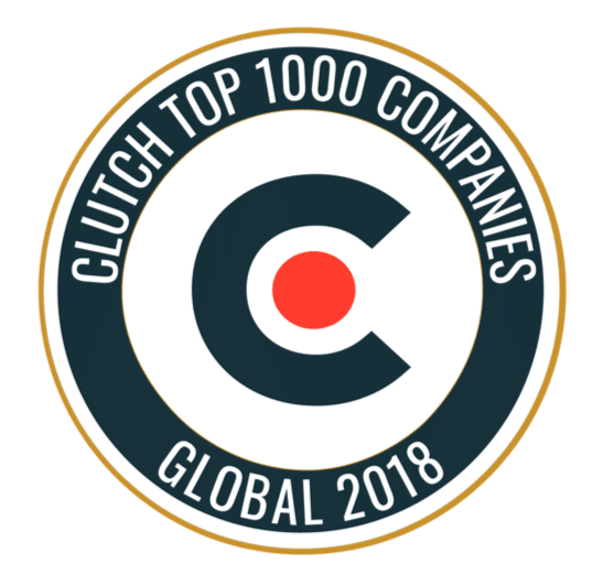 clutch top 1000 companies global 2018 logo